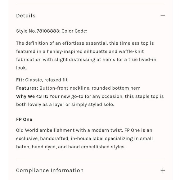 Free People FP One Colt Thermal Top Blue Waffle Knit Henley Medium Distressed - Picture 7 of 13